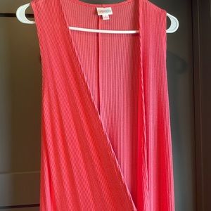 Pink Lularoe Joy vest / sleeveless cardigan
